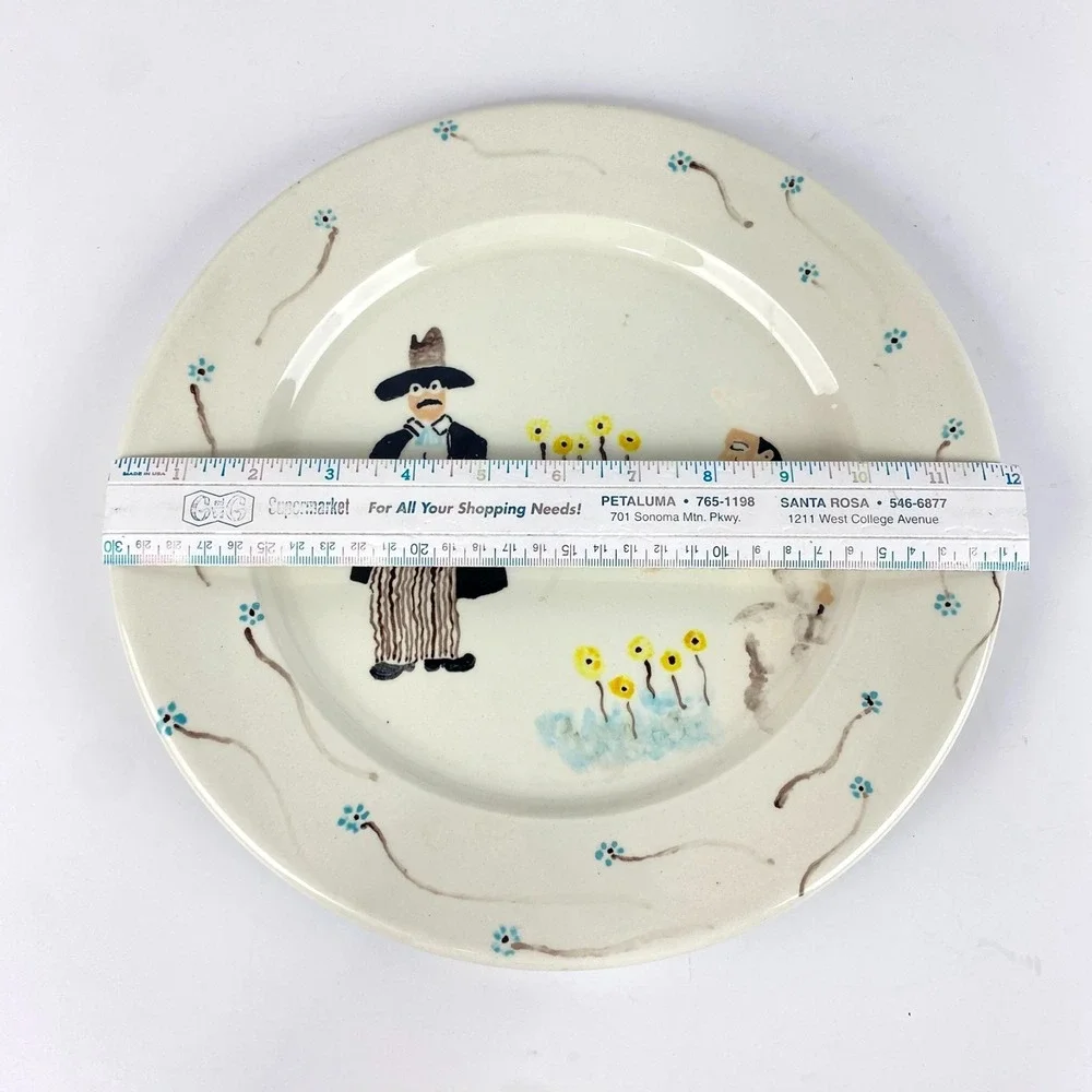 Vtg Rose Hill Art Plate 12